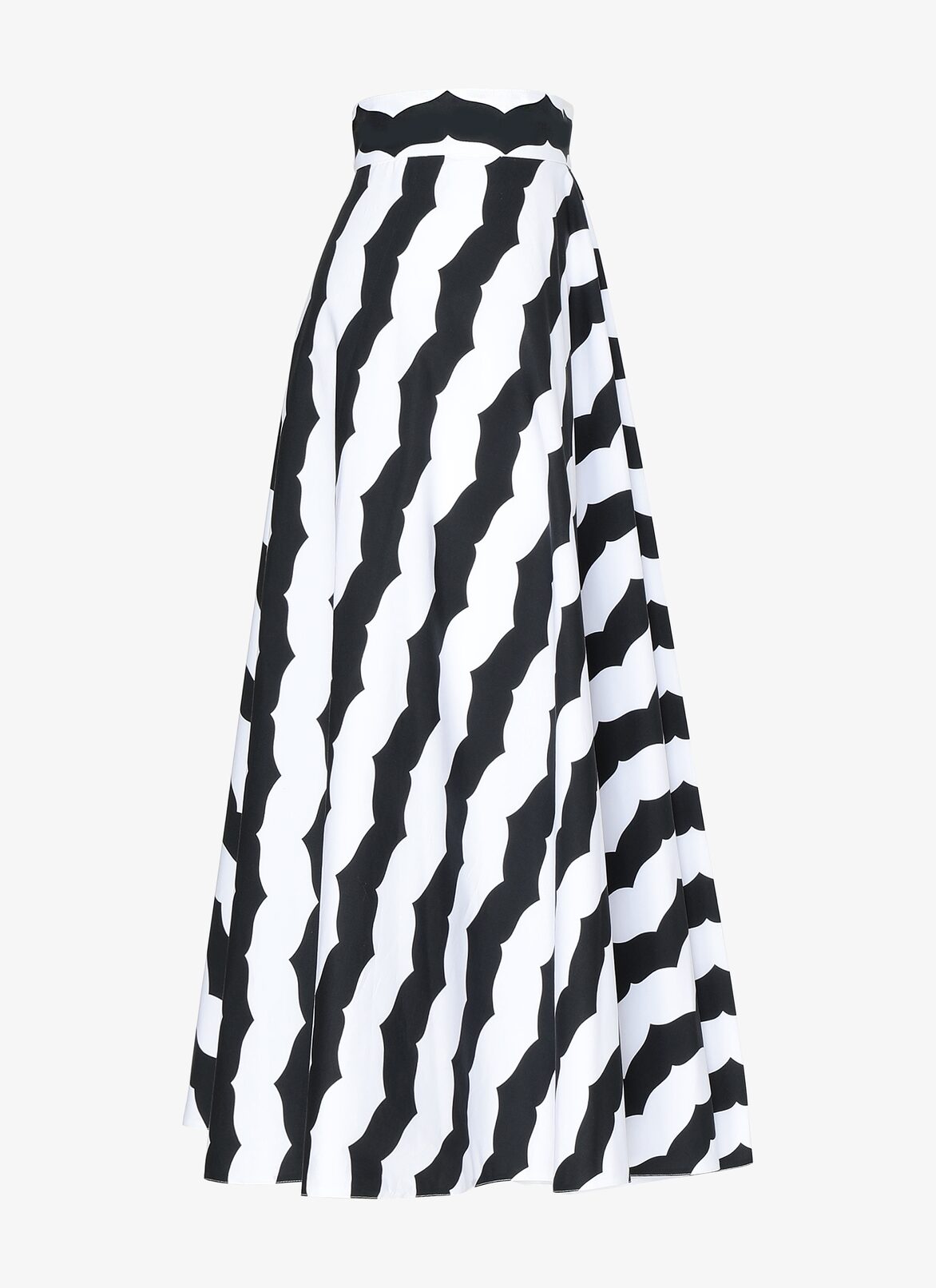 LONG SKIRT POPELINE RAYURES EDITIONS WHITE/BLACK ALAÏA WHITE/BLACK  LONG SKIRT POPELINE RAYURES EDITIONS WHITE/BLACK